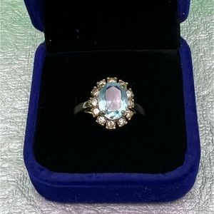 Women’s aqua marine color ring size 8.5